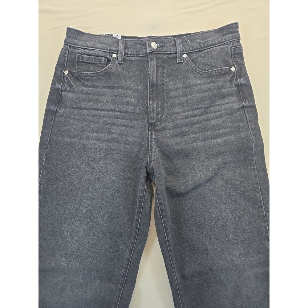 Gloria Vanderbilt Women's Relaxed Straight Leg Jean High Rise Black Size 12